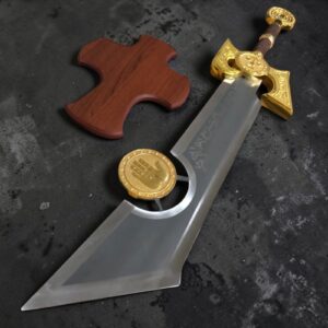Ashbringer Metal Replica - World of Warcraft Life Size Sword - 13lb Heavyweight Full Metal Greatsword - Paladin Cosplay Prop - 119cm Legendary WoW Gift for Him
