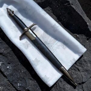 medieval-short-sword-dagger-fleur-de-lis-pommel-handcrafted-stainless-steel-cosplay-prop-with-scabbard-gothic-knight-replica-fantasy-gift