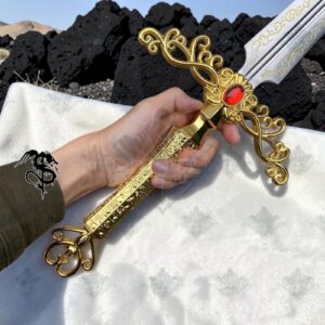 rogiers-rapier-37in-hand-forged-metal-replica-elden-ring-life-size-prop-full-tang-steel-fencing-sword-noble-knight-cosplay