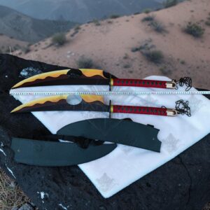 uzui-tengen-dual-cleavers-set-31in-demon-slayer-metal-replica-hand-forged-carbon-steel-nichirin-blades-full-tang-sound-hashira-prop